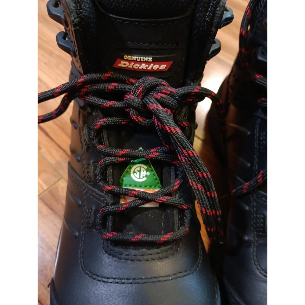 Geniune Dickies Men's Mid-Cut 13 Prince Leather Workwear Boots Black Size 7M NOS
